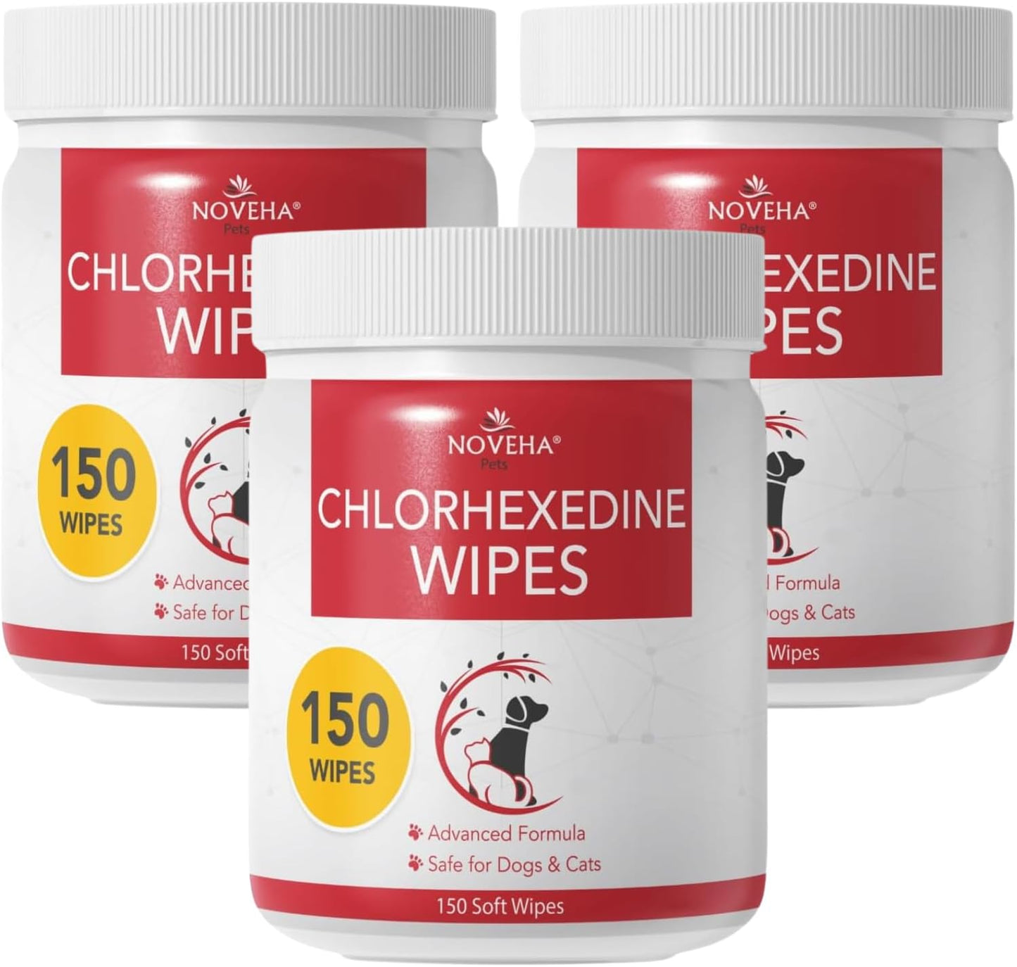NOVEHA Pet Wipes - Formulated Pet Wipes - for Facial and Finger Folds, Underarms - 3" x 2" Size (150 Counts) - Image 13