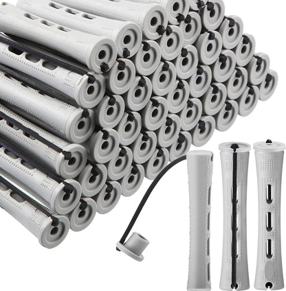 WILLBOND short perm rods set front view showing sixty pieces of gray plastic rollers.