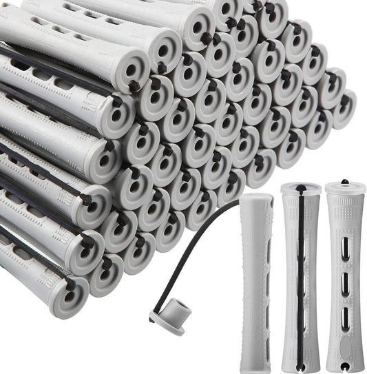 WILLBOND short perm rods set front view showing sixty pieces of gray plastic rollers.