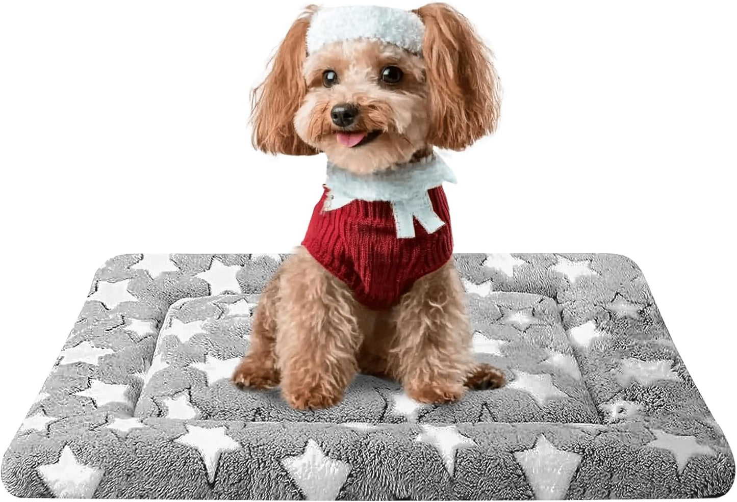 Comparison view of the reversible sides of the Fogkiss dog bed mat