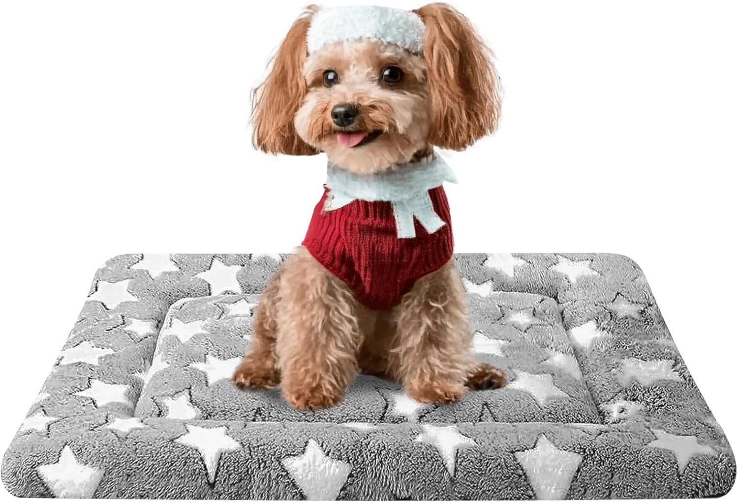 Comparison view of the reversible sides of the Fogkiss dog bed mat