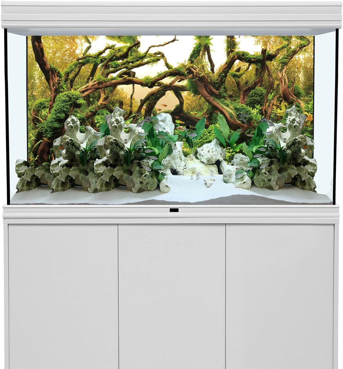 High definition aquatic plant fish tank background vinyl poster sheet