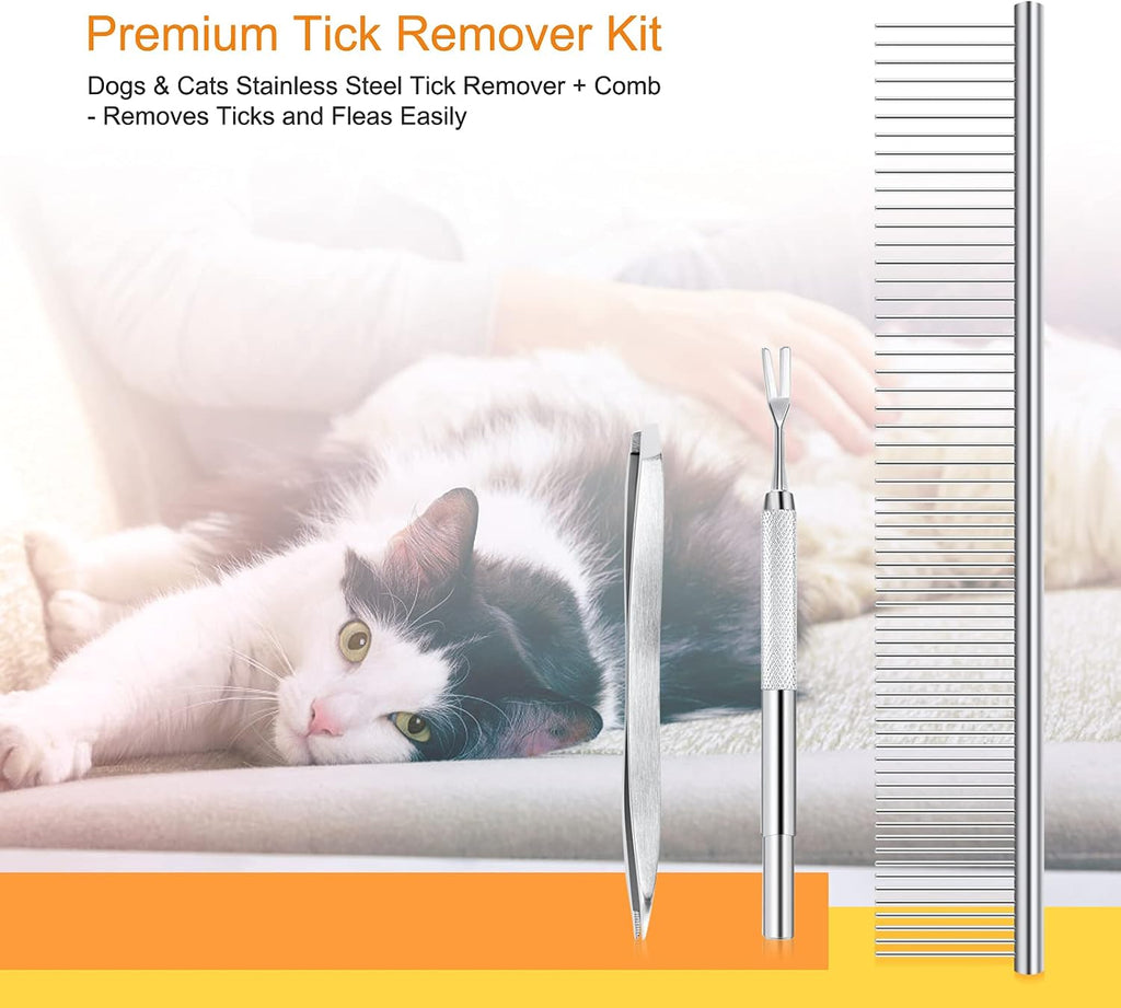Professional pet tick removal equipment set