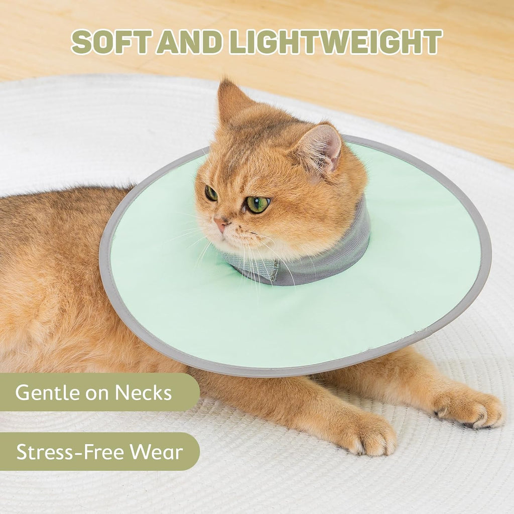 Avont cat recovery collar reflective trim close up detail
