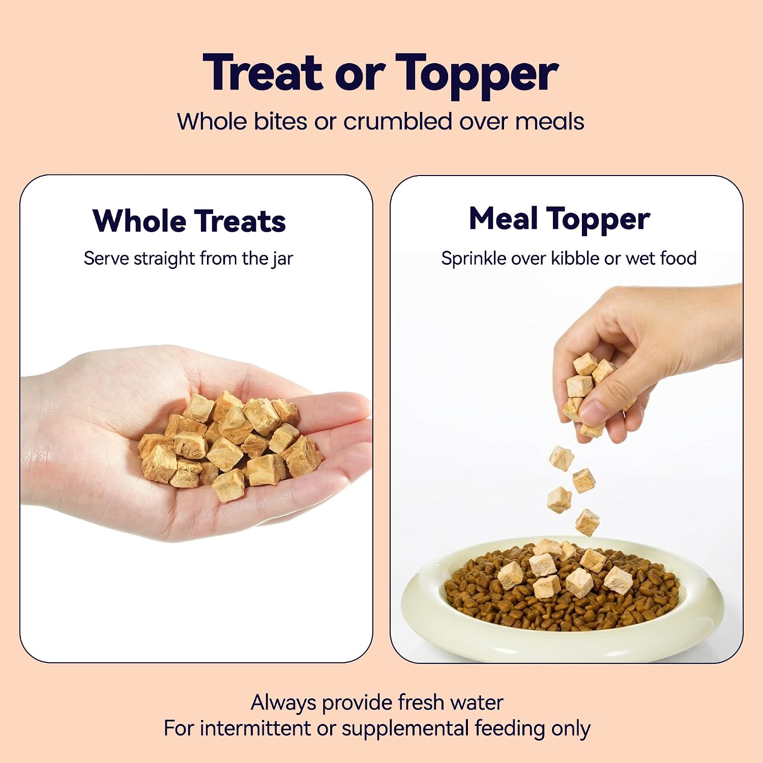 Premium belly cut omega rich fish treats for dogs and cats