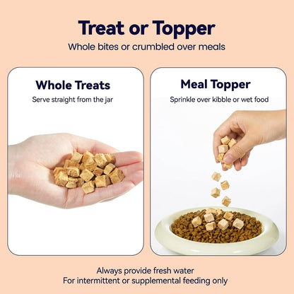 Premium belly cut omega rich fish treats for dogs and cats