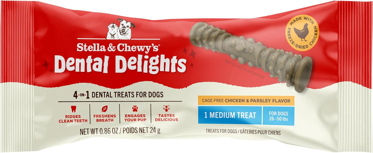 Stella & Chewy's Dental Delights - Freeze-Dried Raw Chicken Dental Treats for Small Dogs - Teeth Cleaning & Breath Freshening Chews with Ridges & Nubs - Made in USA - 10.5 oz - 21 Small Treats - Image 15