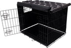 Pet Prime outdoor dog crate cover setup inside a living room.
