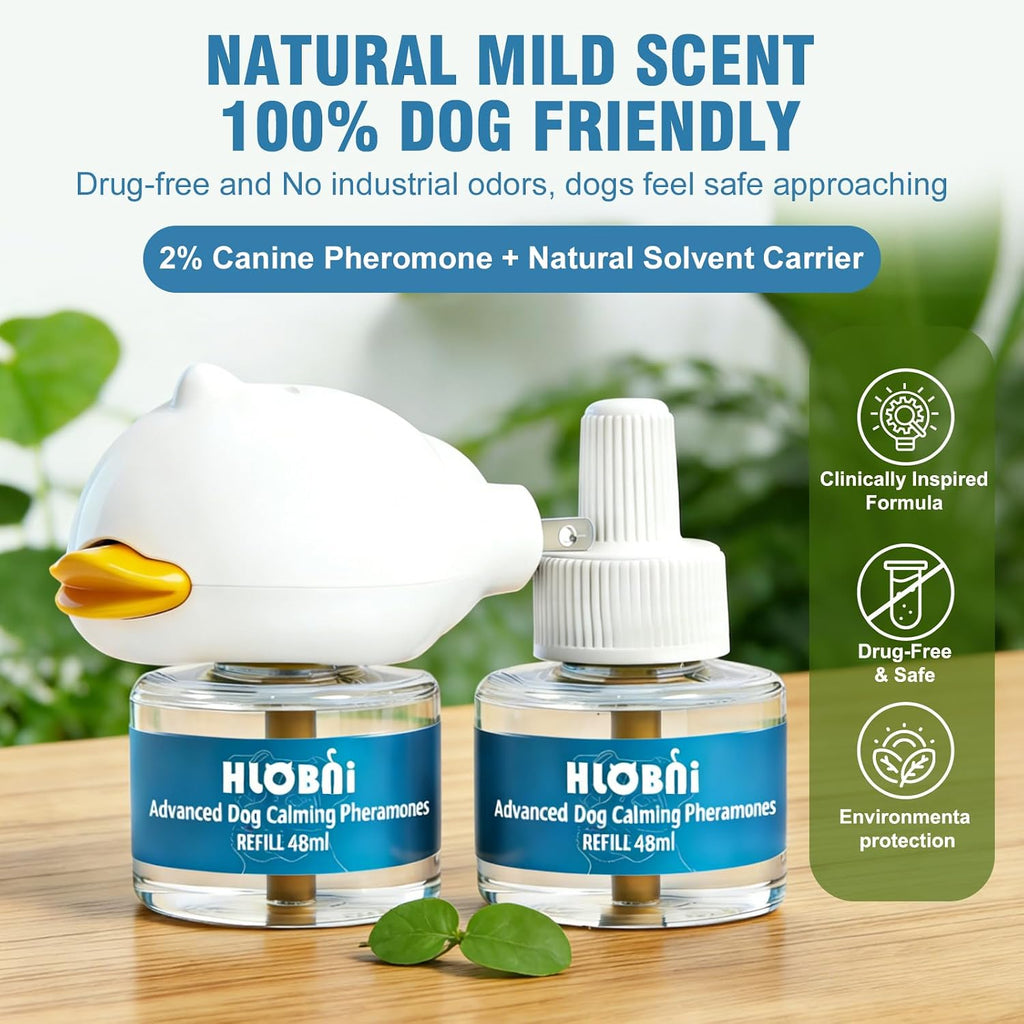 Odorless pheromone solution for reducing dog barking and chewing