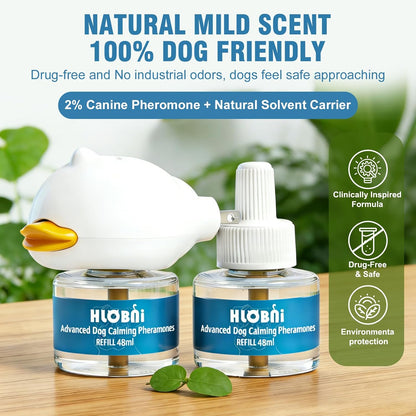 Odorless pheromone solution for reducing dog barking and chewing