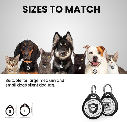 ILFINDYOU smart pet name tag being scanned by a smartphone camera to display the online profile.