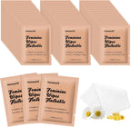 Twoworld Feminine Wipes Pack of 50 front view showing chamomile extract branding.