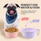 TECOPH food grade silicone dog water bowl in violet