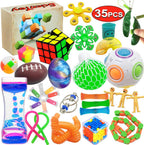 Scientoy 35 piece fidget toy set front view box packaging