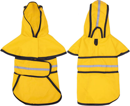 HDE adjustable hooded dog poncho belly strap detail