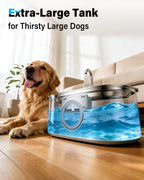 Side view showing the deep drinking tray of the pet fountain