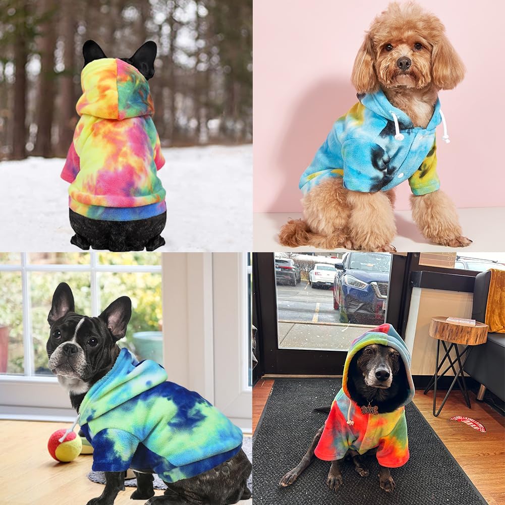 Small dog model in comfortable winter pet sweatshirt