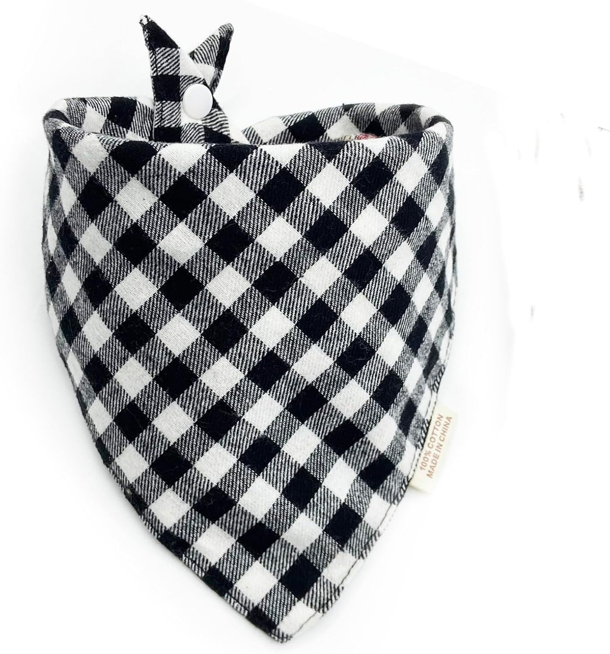 Authentic USA imported cotton pet neck wear on a small puppy.