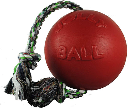 Jolly Pets Romp-n-Roll Rope and Ball Dog Toy, 6 Inches/Medium, Blueberry, Model Number: 606 BB, All Breed Sizes - Image 14