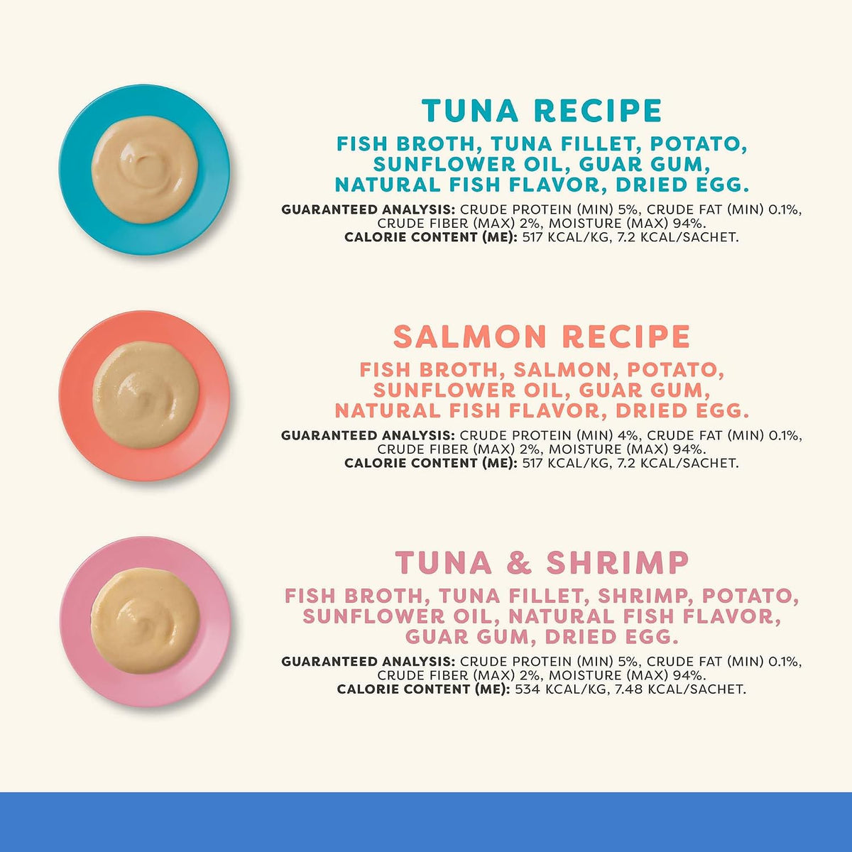 Close up of Applaws grain-free fish puree cat treat sachet