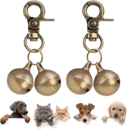 SCENEREAL copper pet bells front view hanging charm accessory