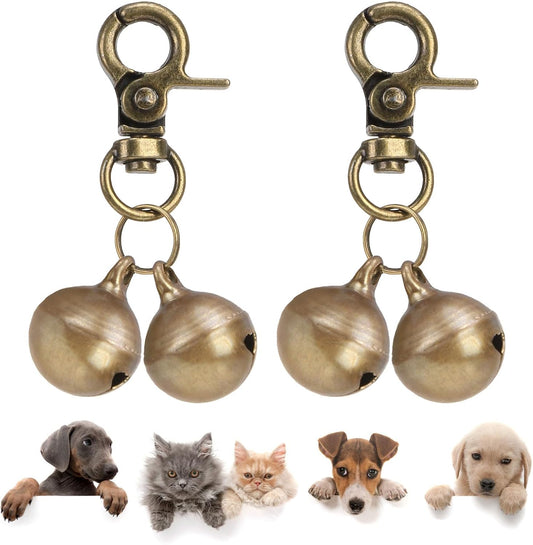 SCENEREAL copper pet bells front view hanging charm accessory