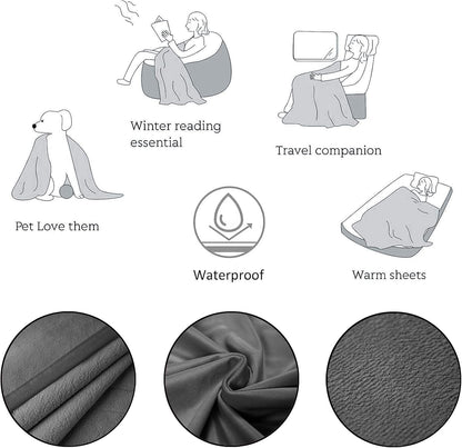 Close-up shot of the soft leakproof fabric on the Ameritex pet throw.