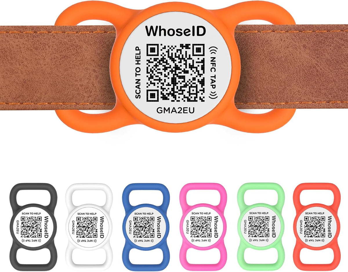 QR Code Dog Tag with NFC, Personalized Pet ID Tag, Silicone Dog ID Tag, Modifiable Pet Online Profile, Multiple Emergency Contact, Scan QR Code Send GPS Location Email (Small, Black&White) - Image 9