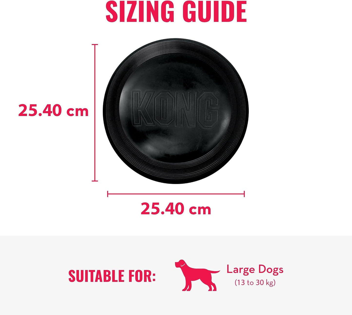 Large dog catching KONG Extreme Flyer in outdoor park
