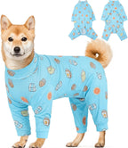 Kuoser Recovery Suit for Medium Dogs After Surgery, Long Sleeve Dog Surgery Recovery Suit, Dog Onesie for Abdominal Wounds Skin Disease, Green M - Image 11