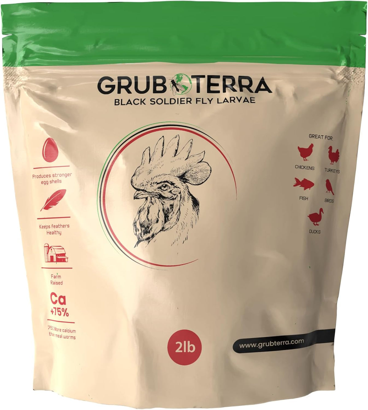 GrubTerra 5lb bulk bag for large backyard flocks.