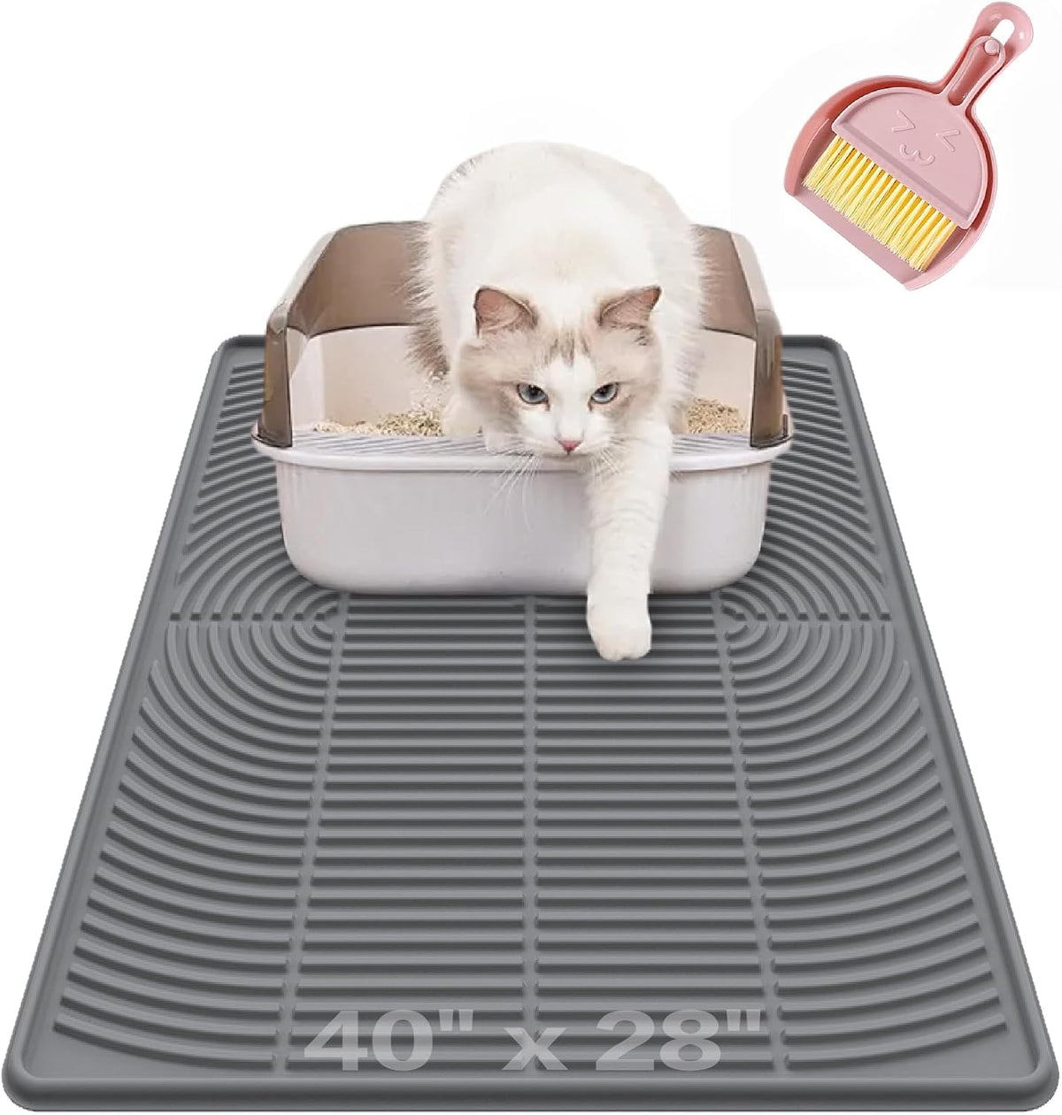 Kabeyoe extra large litter mat package including the mini broom and dustpan set