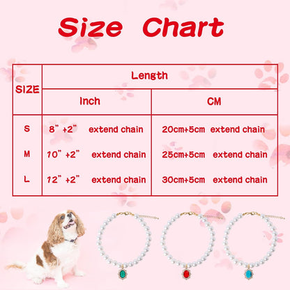 Daovace elegant pet jewelry necklace for small dog breed