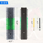 Close-up of thick nylon bristles on the Rouisxue horse scratching brush.
