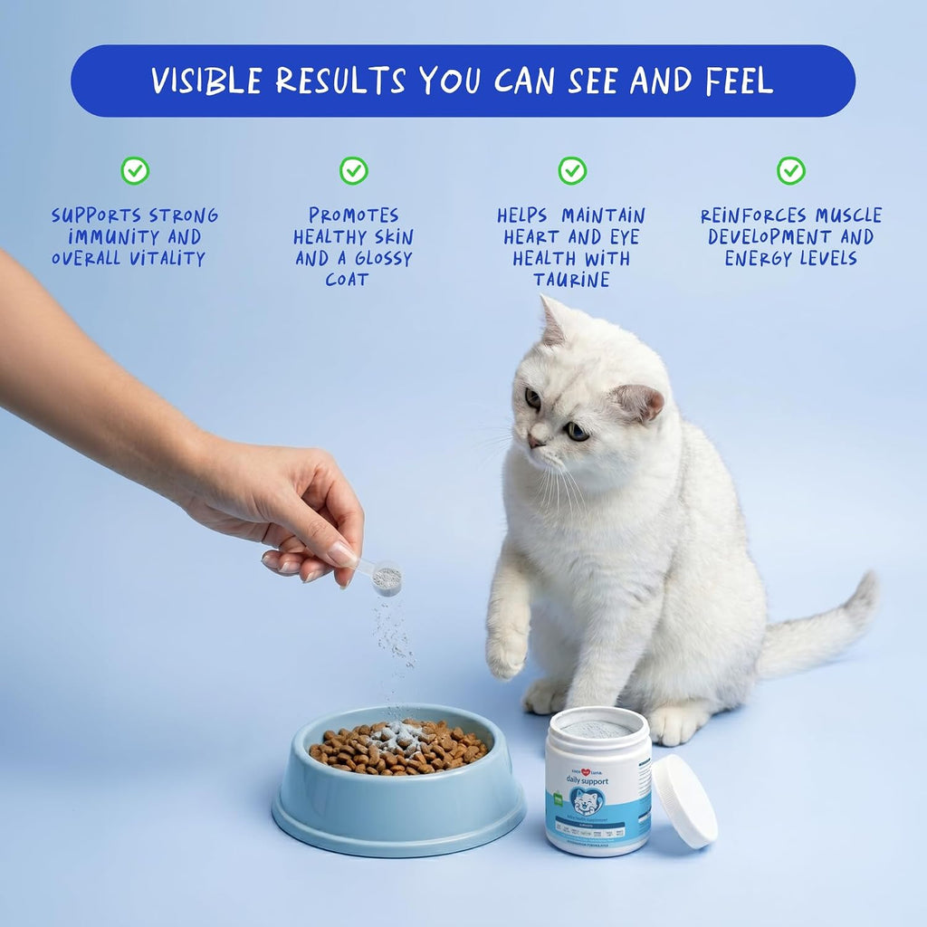 Veterinarian formulated multivitamin powder for cat health