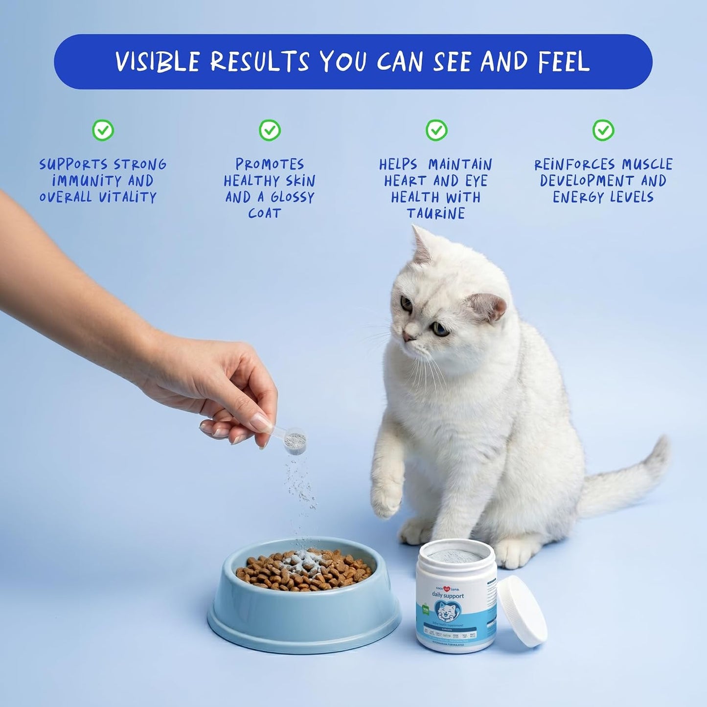Veterinarian formulated multivitamin powder for cat health