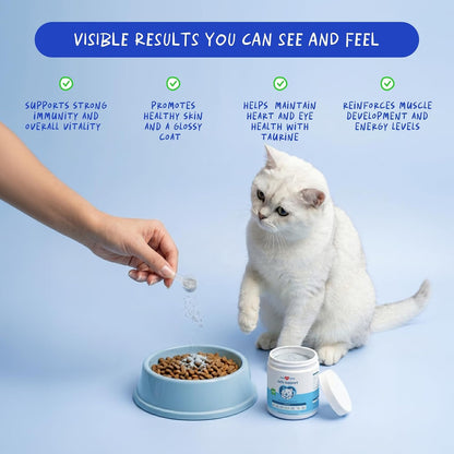 Veterinarian formulated multivitamin powder for cat health