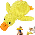 Generic yellow duck calming dog toy front view