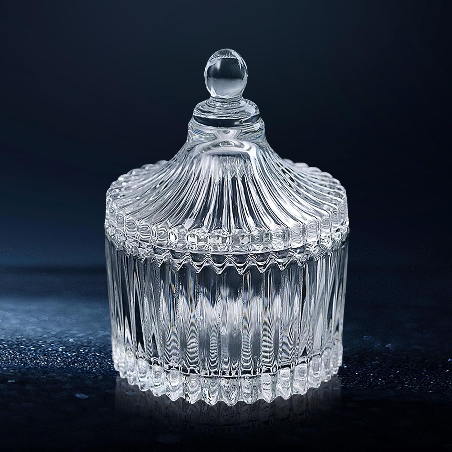Aknavi crystal glass dappen dish for acrylic nails front view