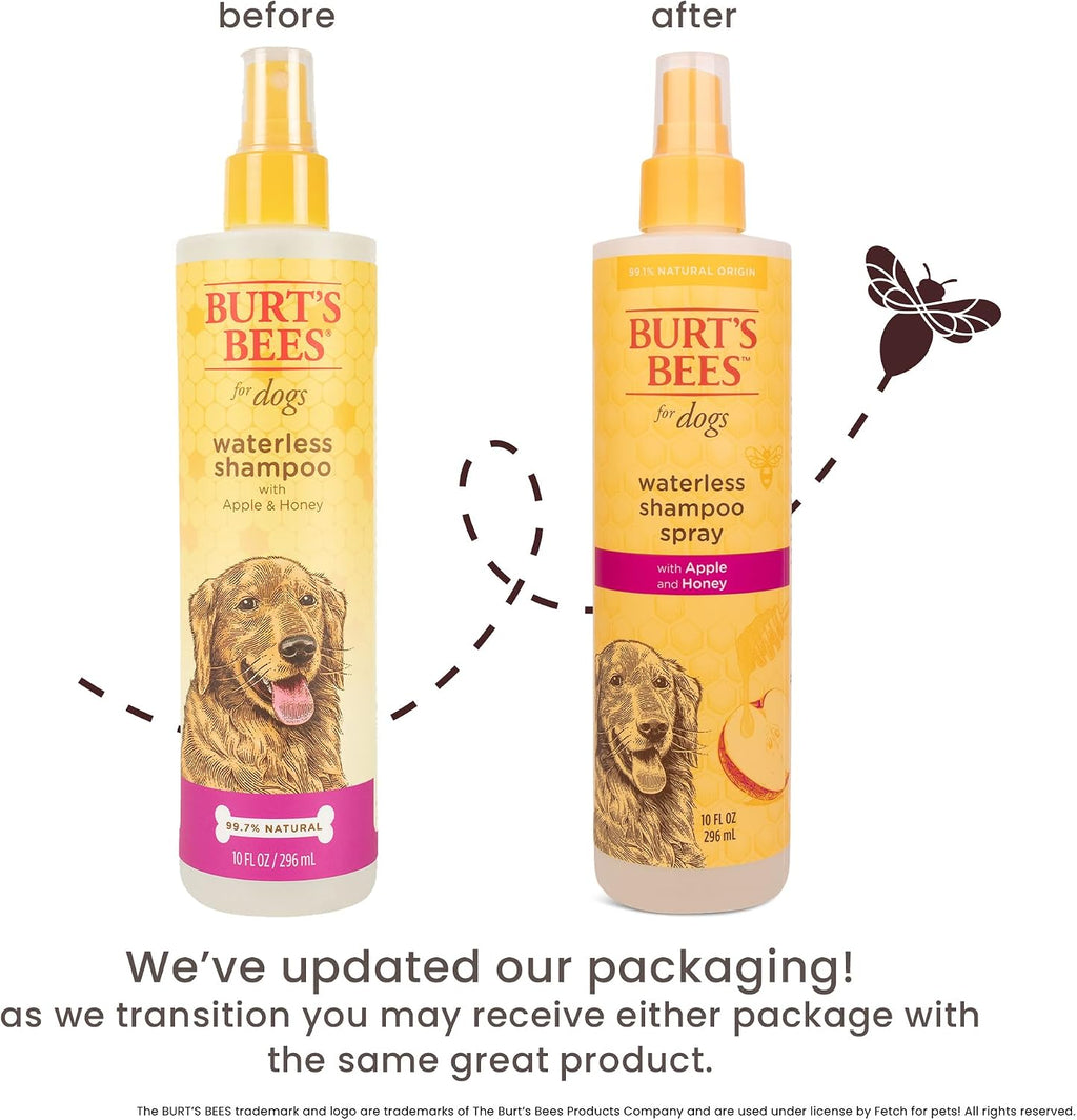 Burt's Bees for Pets Waterless Shampoo Spray for Dogs, Apple & Honey, No-Rinse Dry Dog Shampoo for All Dogs and Puppies, pH Balanced, No Sulfates, Parabens, Phthalates, 10 Fl Oz - Image 2