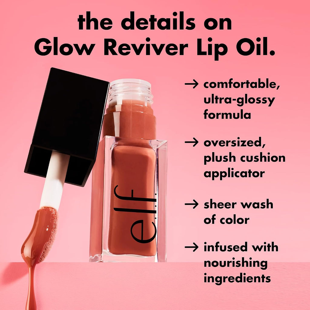 Close-up of the e.l.f. Red Delicious glossy lip tint applicator tip texturing the product.