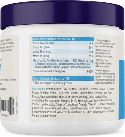 Glandex pet digestive defense supplement for loose stools and gas relief