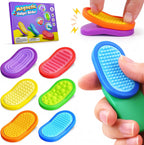 ZaxiDeel magnetic sensory fidget slider six pack front view showcasing colorful textured surfaces