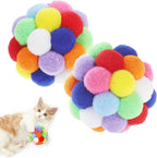Fuzzy interactive cat toys setup for independent indoor kitten play
