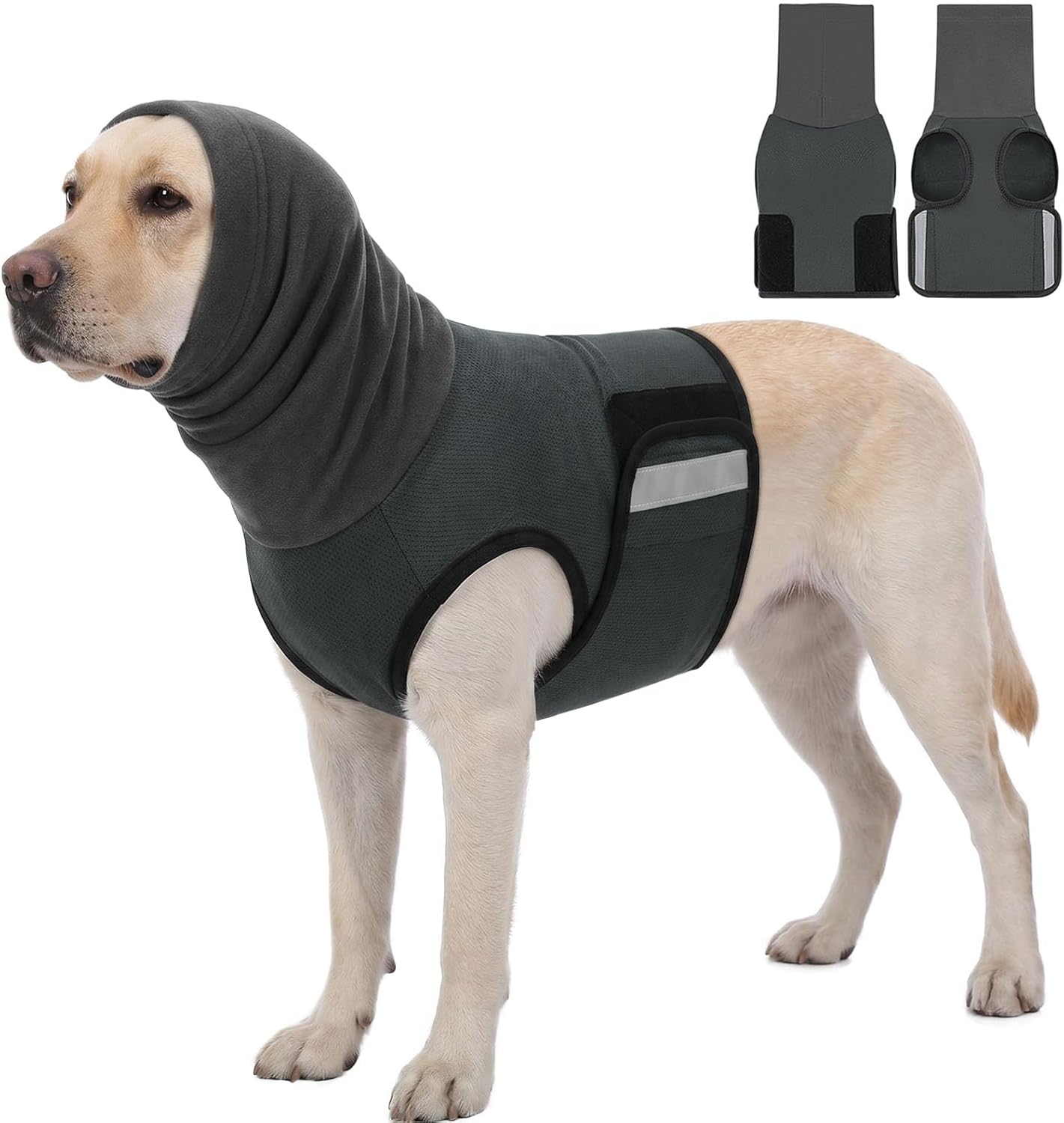 KOESON soft dog calming vest front view on an extra large breed