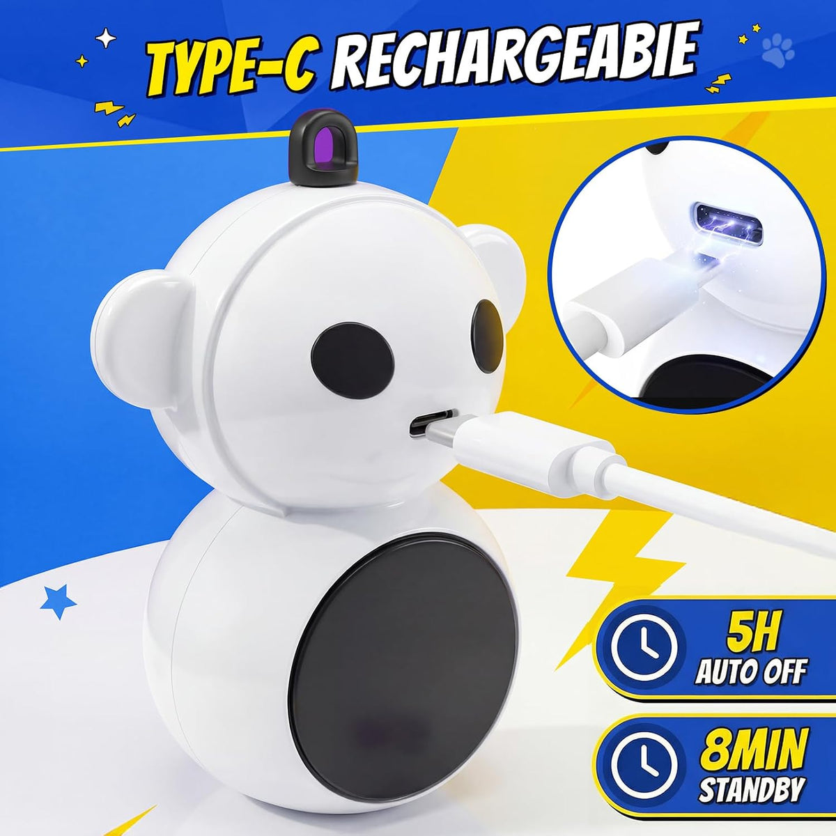 Durable electronic doorway pet toy with realistic feather bird accessory.
