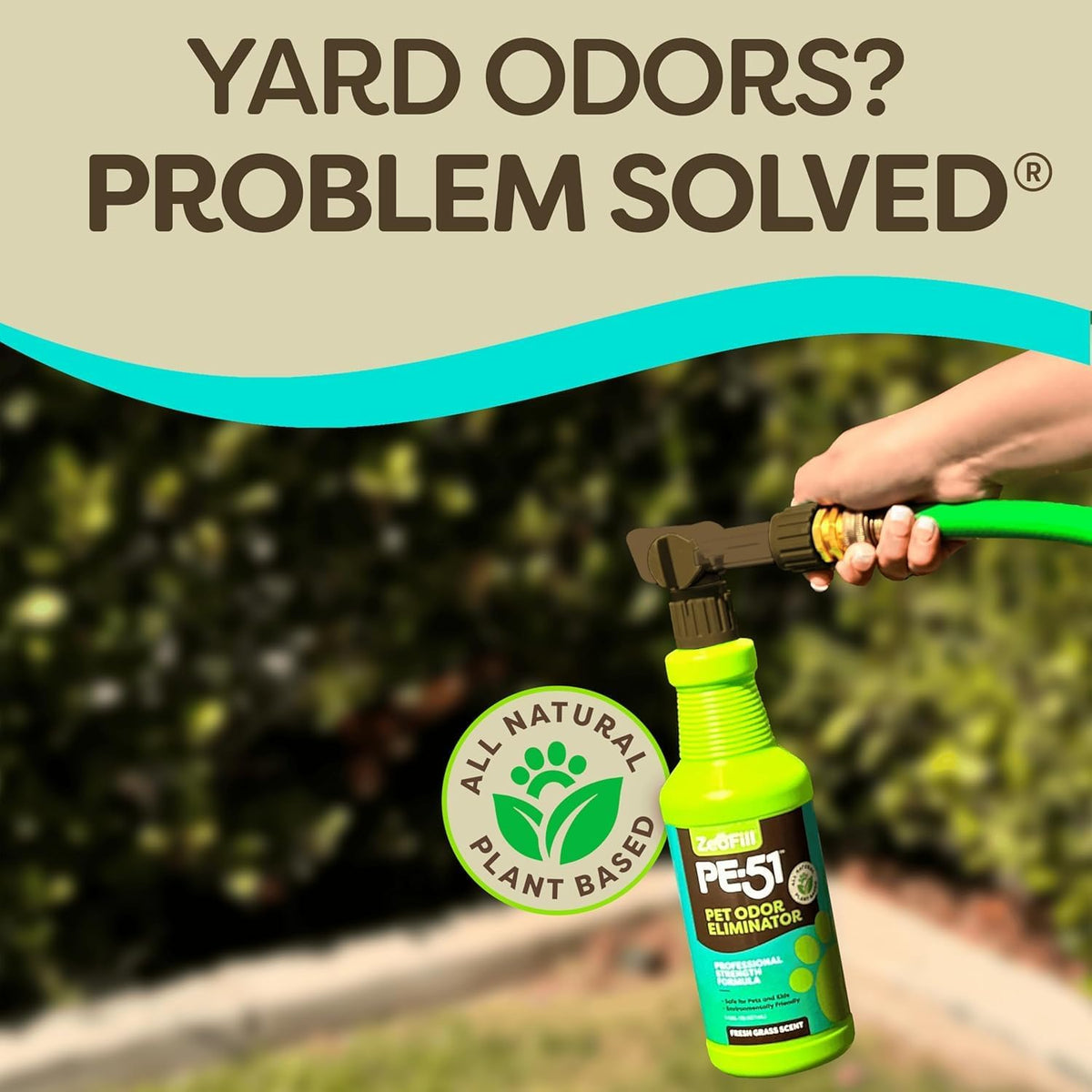 Zeofill pet odor eliminator for patio and kennel