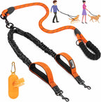 Lukovee Double Dog Leash, No Tangle 360 degrees Swivel Heavy Duty Reflective Lead with Two Padded Handles Dual Dog Splitter, Comfortable Shock Absorbing Walking Training for Small Medium Large Dogs(Blue,M) - Image 9