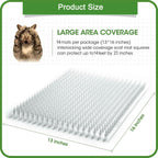 Garden usage of Aocoray cat spike mats protecting green plants