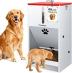 GADFISH large automatic dog feeder front view showing heavy duty steel body and clear food viewing window